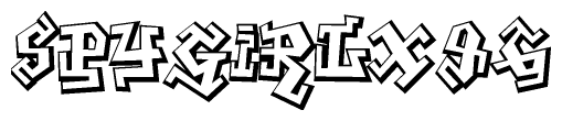 The clipart image features a stylized text in a graffiti font that reads Spygirlx96.