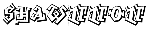 The clipart image features a stylized text in a graffiti font that reads Shawnnon.