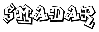 The clipart image features a stylized text in a graffiti font that reads Smadar.