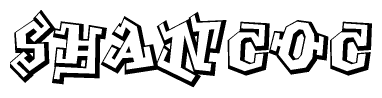 The clipart image features a stylized text in a graffiti font that reads Shancoc.