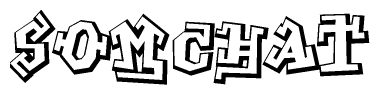 The clipart image features a stylized text in a graffiti font that reads Somchat.