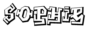 The clipart image features a stylized text in a graffiti font that reads Sophie.