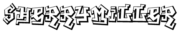 The clipart image features a stylized text in a graffiti font that reads Sherrymiller.