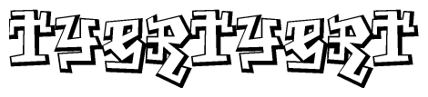 The clipart image features a stylized text in a graffiti font that reads Tyertyert.