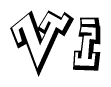 The clipart image features a stylized text in a graffiti font that reads Vi.