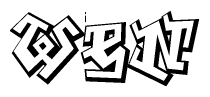 The clipart image features a stylized text in a graffiti font that reads Wen.