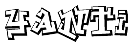   The clipart image features a stylized text in a graffiti font that reads Yanti. 