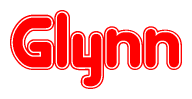 The image displays the word Glynn written in a stylized red font with hearts inside the letters.