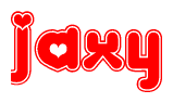 Jaxy Word with Heart Shapes