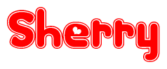 The image displays the word Sherry written in a stylized red font with hearts inside the letters.