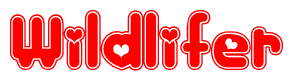 The image displays the word Wildlifer written in a stylized red font with hearts inside the letters.