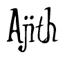 Cursive Script 'Ajith' Text