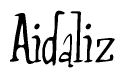 The image contains the word 'Aidaliz' written in a cursive, stylized font.