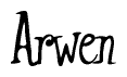 Cursive 'Arwen' Text
