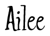 The image is a stylized text or script that reads 'Ailee' in a cursive or calligraphic font.