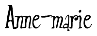 The image is a stylized text or script that reads 'Anne-marie' in a cursive or calligraphic font.