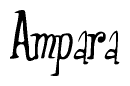 The image is of the word Ampara stylized in a cursive script.
