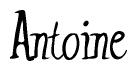 The image contains the word 'Antoine' written in a cursive, stylized font.