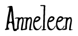 The image is a stylized text or script that reads 'Anneleen' in a cursive or calligraphic font.
