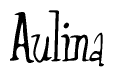 The image is a stylized text or script that reads 'Aulina' in a cursive or calligraphic font.