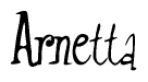 The image is of the word Arnetta stylized in a cursive script.