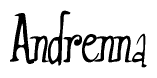 The image is of the word Andrenna stylized in a cursive script.