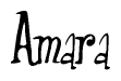 The image is a stylized text or script that reads 'Amara' in a cursive or calligraphic font.