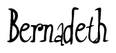 The image is a stylized text or script that reads 'Bernadeth' in a cursive or calligraphic font.
