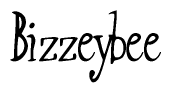 The image contains the word 'Bizzeybee' written in a cursive, stylized font.