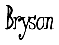 The image is of the word Bryson stylized in a cursive script.