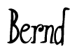 The image contains the word 'Bernd' written in a cursive, stylized font.