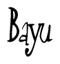 The image is a stylized text or script that reads 'Bayu' in a cursive or calligraphic font.