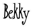The image contains the word 'Bekky' written in a cursive, stylized font.