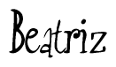 The image is a stylized text or script that reads 'Beatriz' in a cursive or calligraphic font.