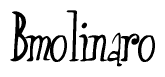 The image is a stylized text or script that reads 'Bmolinaro' in a cursive or calligraphic font.