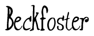 The image is a stylized text or script that reads 'Beckfoster' in a cursive or calligraphic font.
