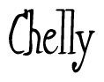 The image is a stylized text or script that reads 'Chelly' in a cursive or calligraphic font.