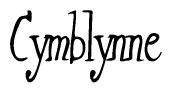 The image is a stylized text or script that reads 'Cymblynne' in a cursive or calligraphic font.
