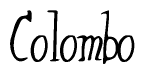 The image is a stylized text or script that reads 'Colombo' in a cursive or calligraphic font.