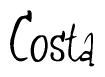 The image is a stylized text or script that reads 'Costa' in a cursive or calligraphic font.
