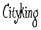 The image is a stylized text or script that reads 'Cityking' in a cursive or calligraphic font.
