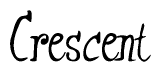The image contains the word 'Crescent' written in a cursive, stylized font.