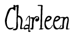 The image is of the word Charleen stylized in a cursive script.