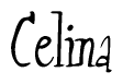 The image is a stylized text or script that reads 'Celina' in a cursive or calligraphic font.