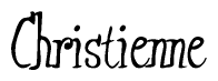 The image contains the word 'Christienne' written in a cursive, stylized font.