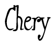 The image is of the word Chery stylized in a cursive script.