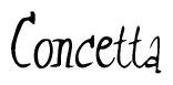 The image is a stylized text or script that reads 'Concetta' in a cursive or calligraphic font.