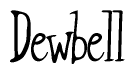 The image contains the word 'Dewbell' written in a cursive, stylized font.