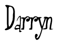 The image contains the word 'Darryn' written in a cursive, stylized font.