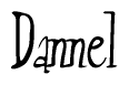 The image contains the word 'Dannel' written in a cursive, stylized font.